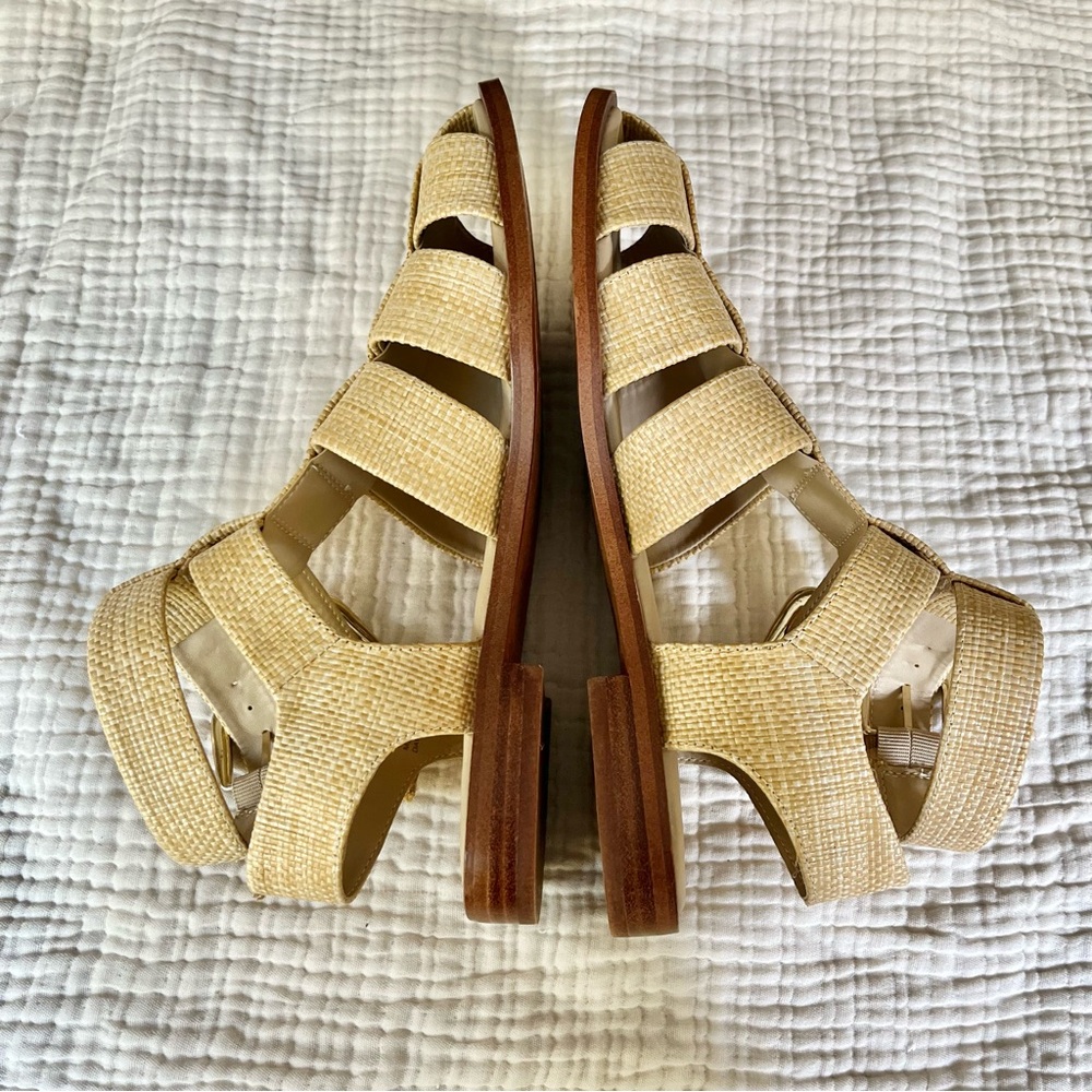 Sam Edelman Tan Raffia Gladiator Sandals - Picture 6 of 11